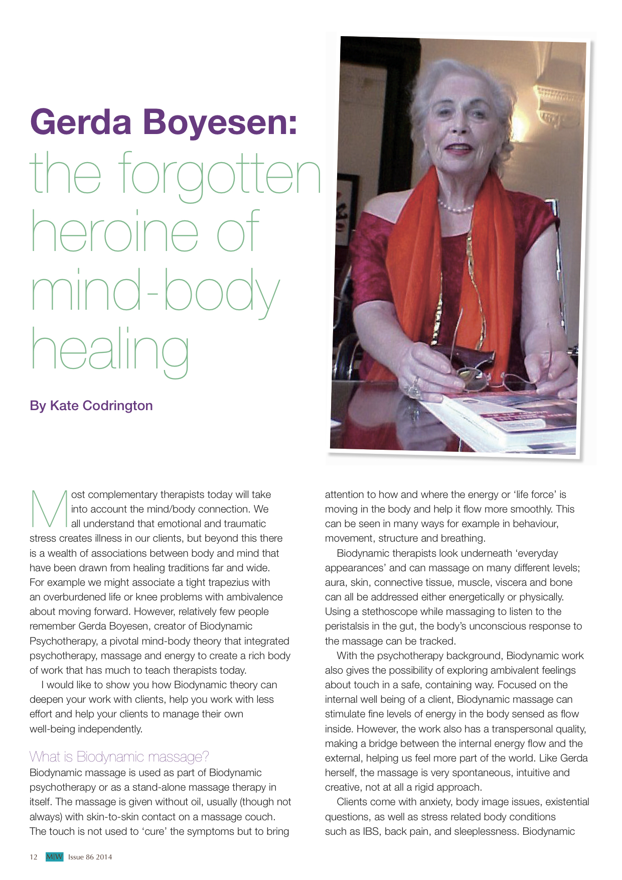 Massage World Gerda Boyesen