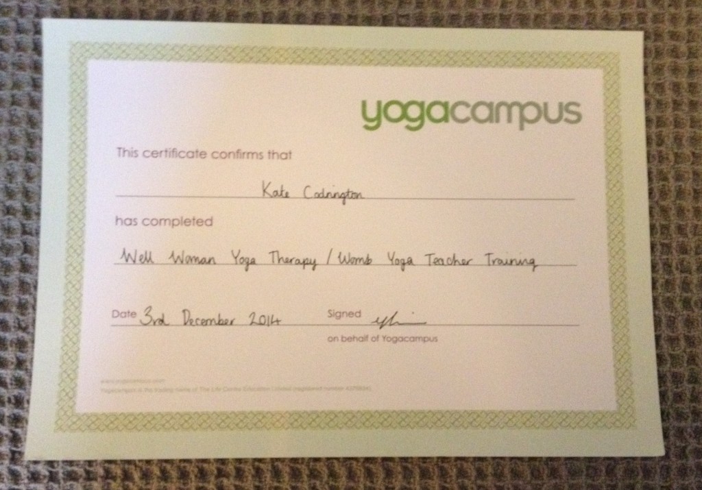 womb yoga certificate