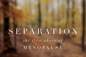 Read more about the article Separation the first phase of menopause