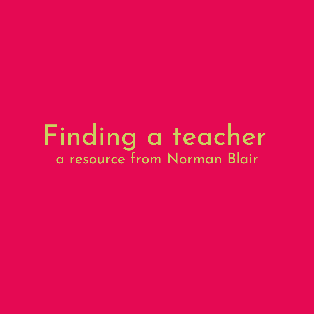Read more about the article Choosing a teacher